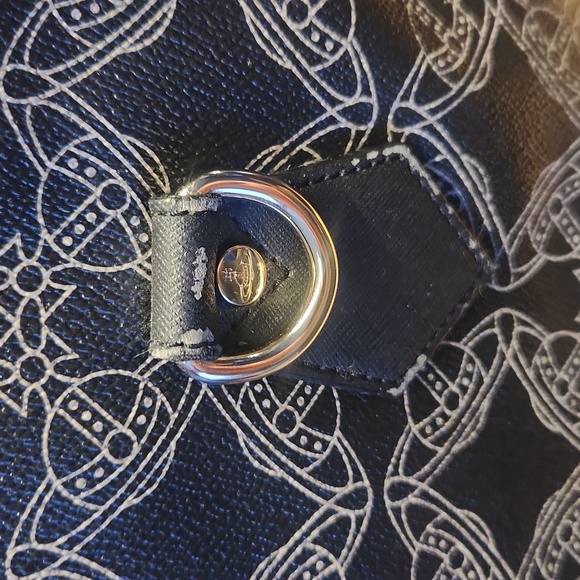 Vivienne Westwood crossbody, black leather with space ship design - Picture 7 of 16